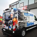 Pakettiauton yliteippaus, mainosteippaus